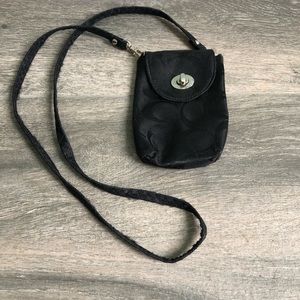 COACH Black Card Case Purse